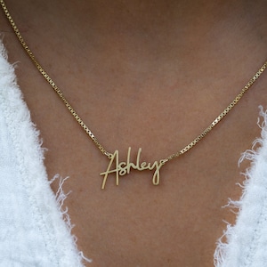 Custom Name Necklace, Dainty Name Necklace, Personalized Gift, Personalized Jewelry, Name Jewelry, Gift for Her, Gift for Mom, Gold Name