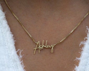Custom Name Necklace, Dainty Name Necklace, Personalized Gift, Personalized Jewelry, Name Jewelry, Gift for Her, Gift for Mom, Gold Name