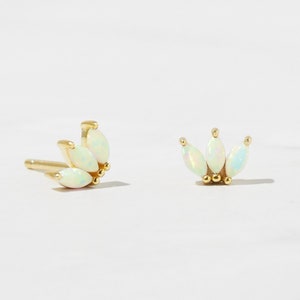 Opal Stud Earrings, Opal Earrings, Stud Earrings, Opal Studs, Opal Jewelry, October Birthstone, Opal, Gift for Her, Dainty Earrings