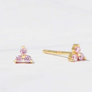 Tiny Pink Stud Earrings, Pink Studs, Stud Earrings, Dainty Stud Earrings Small Stud Earrings Tiny Stud Earrings, Minimalist Earrings