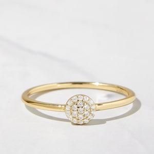 Dainty Ring, CZ Stacking Ring, Circle Ring, Gift for Her, Minimalist Ring, Sterling Silver Ring, Gold Ring, Womens Ring, Stackable Ring