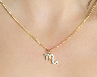 Scorpio Necklace, Scorpio Zodiac Sign, Zodiac Jewelry, Scorpio Birthday Gift, Scorpio Pendant Necklace, Scorpio Jewelry, Astrology Necklace