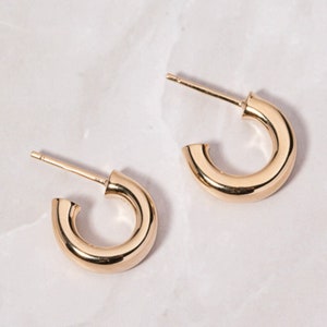Kleine grobstrick Gold Creolen, Creolen, kleine Creolen, Hoop Ohrringe, grobstrick Creolen, Silber Creolen, Gold Creolen, Geschenk für sie, Huggie Creolen