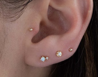 Opal Stud Earrings, Opal Earrings, Stud Earrings, Opal Studs, Opal Jewelry, October Birthstone, Opal, Gift for Her, Dainty Earrings