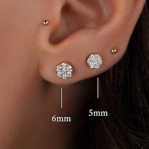 Diamond Studs, Stud Earrings, Diamond Earrings, Minimalist Earrings, CZ Stud Earrings, Gift for Her, Solitaire Studs, Small Stud Earrings