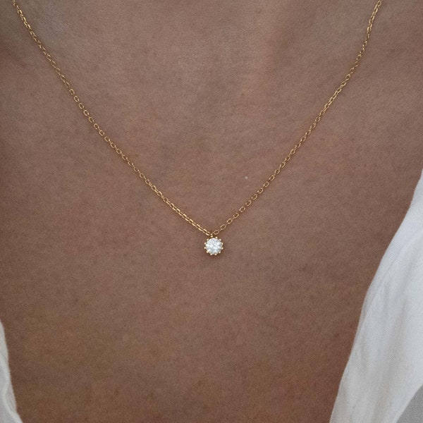 Dainty Necklace, Minimalist Necklace, Layering Necklace, Thin Chain Necklace, Gift for Her, Gold Necklace, Silver Necklace, Choker Necklace
