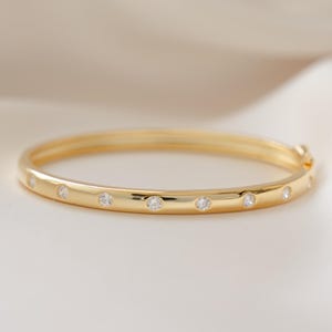 Bangle Bracelet, Diamond Bracelet, Statement Jewelry, Diamond Bangle, Minimalist Bracelet, Vintage Jewelry, Stacking Bracelet, Bangles