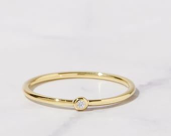 Thin Gold Ring, Stacking Ring, Simple Stacking Ring, Minimalist Ring, Simple Ring, Thin Ring, Delicate Ring, Stackable Ring, Dainty Ring