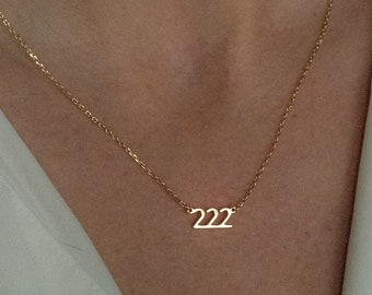 Angel Number Necklace, 111 222 333 444, Custom Necklace, Personalized Gift, Personalized Jewelry, Number Necklace, Gift for Her Gift for Mom