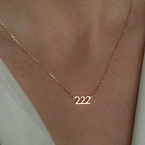 Angel Number Necklace, 111 222 333 444, Custom Necklace, Personalized Gift, Personalized Jewelry, Number Necklace, Gift for Her Gift for Mom