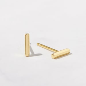 Bar Earrings , Simple stud earrings, Simple gold bar earrings, Minimalist Earrings, Line earrings, Gold bar earrings, Dainty gold studs