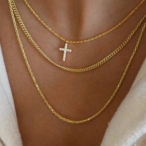 Cuban Link Necklace, Gold Chain Necklace, Layering Necklace, Dainty Gold Necklace, Minimalist Necklace, Chain Necklace, Gift for Her,