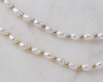 GENUINE Freshwater Pearl Bracelet, Pearl Jewelry, Bridesmaid Gift, Wedding Jewelry, Beaded Pearl Bracelet, Wedding Bracelet, Gift for Her