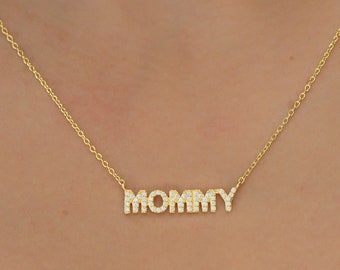 Mommy Necklace, Mama Necklace, Mom Necklace, Gift for Mom, Mother Necklace, Christmas Gift