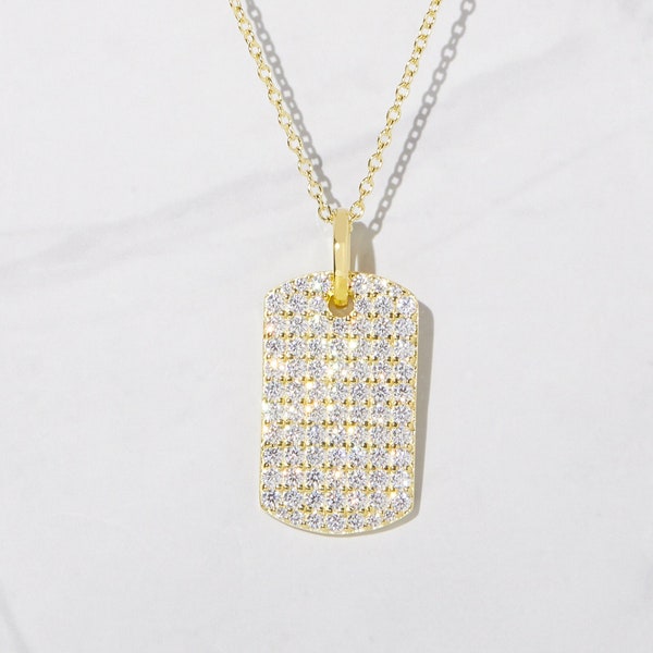 Womens Dog Tag Necklace Etsy