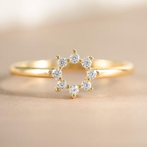 Minimalist Ring, Dainty Sterling Silver Ring for Women, Gold Ring, Stacking Ring