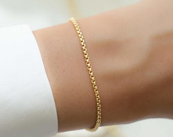 Pulsera delicada, pulsera de cadena fina, pulsera ajustable, joyería minimalista, pulsera de cadena dorada, pulsera de la amistad, pulsera apilable