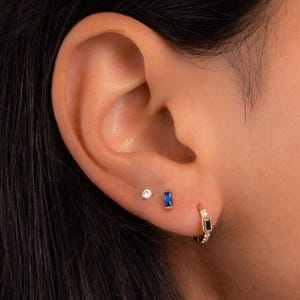 Sapphire Earrings, Stud Earrings, Birthstone Earrings, Birthstone Jewelry, Blue Earrings, Tiny Earrings, Minimalist Earrings, Gift For Her