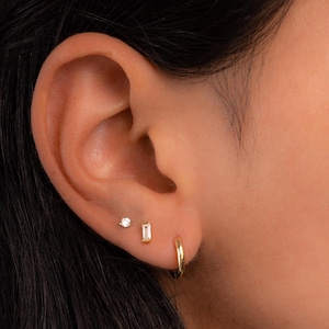 Cubic Zirconia, Stud Earrings, Small Stud Earrings, Birthstone Earrings, Tiny Stud Earrings, Minimalist Earrings, Gold Studs,  Gift For Her