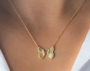 Butterfly Necklace, Butterfly Pendant, Butterfly Jewelry, Butterfly Charm Necklace, Sterling Silver Butterfly Necklace