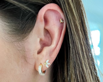 Daryl-Ann&#39;s Small Baguette Hoops
