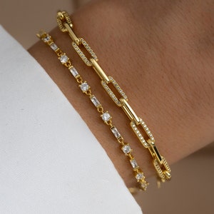Fake gold 2025 tennis bracelet