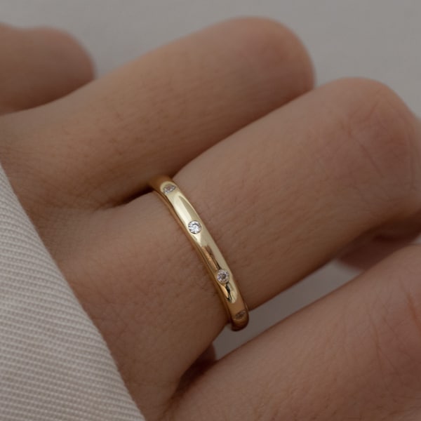 Ring, Gold Ring for Women, Rings, Diamond Ring, Dainty Ring, Gift for Her, Minimalist Ring, Sterling Silver Ring, Gold Ring, Promise Ring