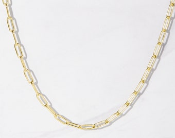Chain Necklace, Paperclip Necklace, Chain Link Necklace, Gold Chain Necklace, Gold Link Chain, Minimalist Necklace, Gift for her