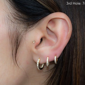 Diamond Huggie Earrings, Gold CZ Huggies, Huggies, Gold Tiny Hoops, Dainty Hoops, Silver Small Hoop Earrings, Bridesmaid Gift, Gold Hoops