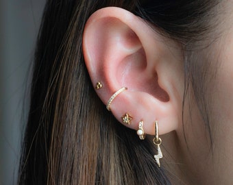 Manguito de oreja de oro Dainty Ear Cuff Minimalista Ear Cuff Sin piercing Ear Cuff Tiny Ear Cuffs Huggie Ear Cuff Conch Ear Cuff Fake Piercing Gift