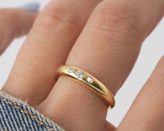 Dome Ring, Gouden Ring, Chunky Ring, Statement Ring, Sierlijke Ring, Minimalistische Ring, Stapelbare Ring, Cadeau voor haar, Stapelring, Gouden Dome Ring