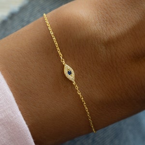 Bracelet mauvais œil, bracelet de protection, bijoux mauvais œil, bracelet de l&#39;amitié, breloque mauvais œil, bracelet réglable, bracelet délicat, cadeau