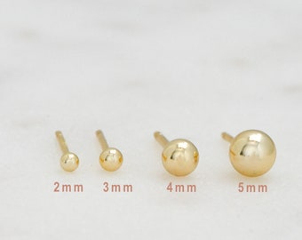 Tiny Ball Stud Earrings, Ball Studs, Stud Earrings, Minimalist Earrings, Tiny Stud Earrings, 2mm Studs, Cartilage Studs, Bead Studs, Gift
