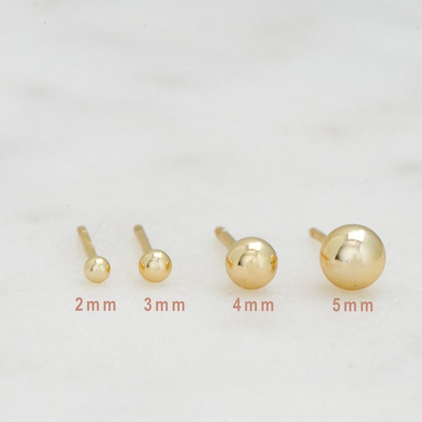 Tiny Ball Stud Earrings, Ball Studs, Stud Earrings, Minimalist Earrings, Tiny Stud Earrings, 2mm Studs, Cartilage Studs, Bead Studs, Gift