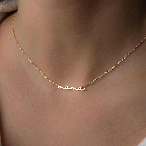 Mama Necklace, Custom Name Necklace, Gift for Mom, Mama Name Necklace, Gift for Her,