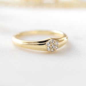 Vintage Ring, Stacking Ring, CZ Ring, Diamond Ring, Minimalist Ring, Dainty Ring, Gift for Her, Delicate Ring Gold Ring Sterling Silver Ring