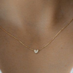 Tiny Heart Necklace, Dainty Necklace, Minimalist Necklace, Gift for Her, Heart Pendant Heart Jewelry Love Necklace Anniversary Gift Delicate