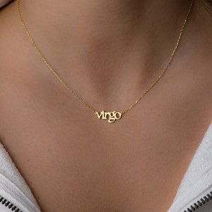 Zodiac Necklace, Astrology Necklace, Zodiac Jewelry, Horoscope Necklace, Gold Zodiac Necklace, Gift for Her, Libra Necklace Scorpio Necklace