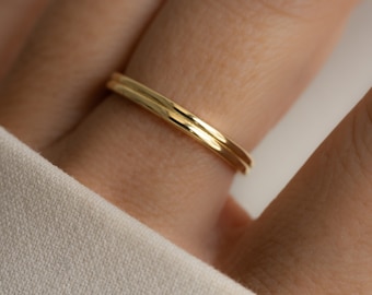 Gold Band, Simple Ring, Minimalist Ring, Dainty Ring, Plain Ring, Simple Band Ring, Gift for Her, Sterling Silver Ring, Stacking Ring