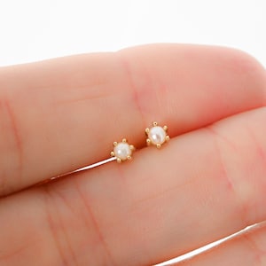 Pearl Stud Earrings, Pearl Studs, Dainty Pearl Earrings, Pearl Earrings, Tiny Studs, Dainty Studs, Small Stud Earrings, Minimalist Studs