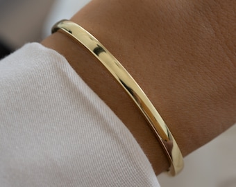 Bangle armband van Sami Jewels, minimalistische armband, sierlijke armband, diamanten armband, vintage armband, cadeau voor haar, gouden armband