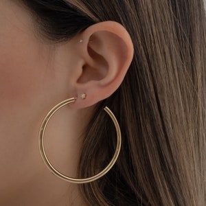Large Hoop Earrings, Hoop Earrings, Gold Hoop Earrings, Silver Hoop Earrings, Statement Earrings, Gift for Her, Gold Hoops,
