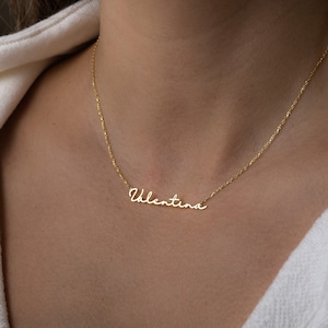 Custom Name Necklace, Dainty Name Necklace, Personalized Gift, Personalized Jewelry, Name Jewelry, Gift for Her, Gift for Mom, Gold Name