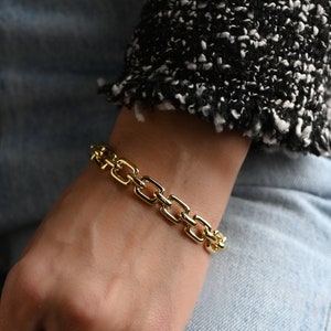 Chunky Link Bracelet, Chunky Bracelet, Link Bracelet, Vintage Bracelet, Statement Bracelet, Chain Bracelet, Silver Bracelet, Bracelet, Gift
