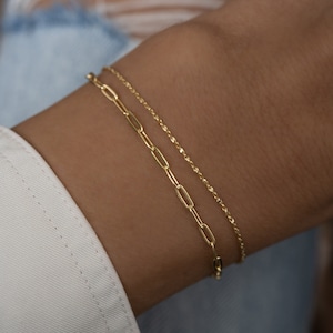 Two Delicate Bracelets Set, Dainty Bracelet Set, Two Minimalist Bracelets, Delicate Bracelet, Gift for her, Gold Bracelet, Silver Bracelet