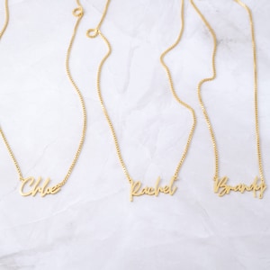 Custom Name Necklace, Dainty Name Necklace, Personalized Gift, Personalized Jewelry, Name Jewelry, Gift for Her, Gift for Mom, Gold Name