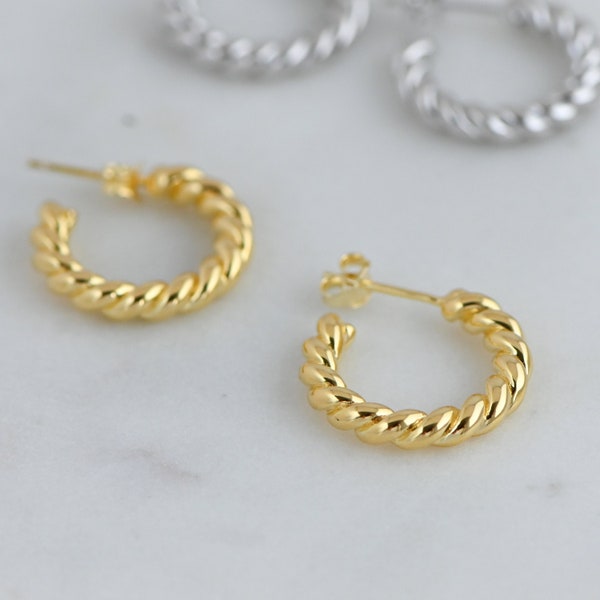 Twisted Hoop Earrings, Chunky Hoop Earrings, Chunky Hoops, Gold Hoops, Gold Hoop Earrings, Silver Hoop Earrings, Small Hoop Earrings, Gift