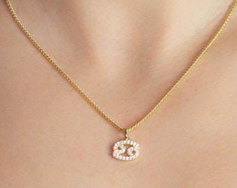 Cancer Necklace, Cancer Zodiac Sign Necklace, Zodiac Necklace, Zodiac Jewelry, Cancer Birthday Gift, Cancer Pendant Necklace, Cancer Jewelry