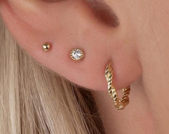 Small Hoop Earrings, Huggie Earrings, Cartilage Hoop, Minimalist Earrings, Huggies, Mini Gold Hoops, Sterling Silver Earrings