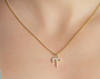 Aries Necklace, Aries Zodiac Sign Necklace, Zodiac Necklace, Zodiac Jewelry, Aries Birthday Gift, Aries Pendant Necklace, Aries Jewelry